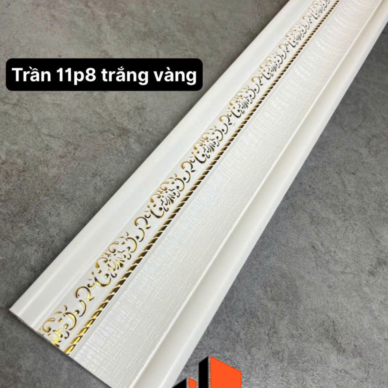 Chỉ trần 11.8cm trắng vàng