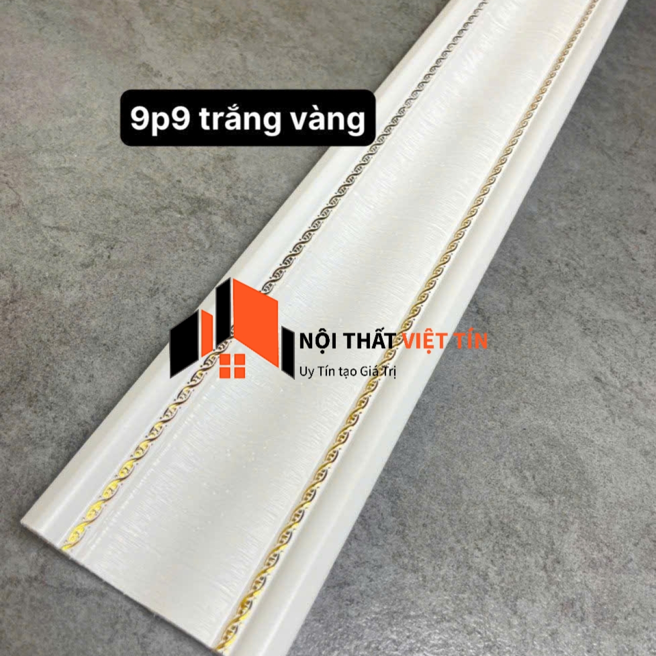 Chỉ trần 9.9cm màu trắng vàng