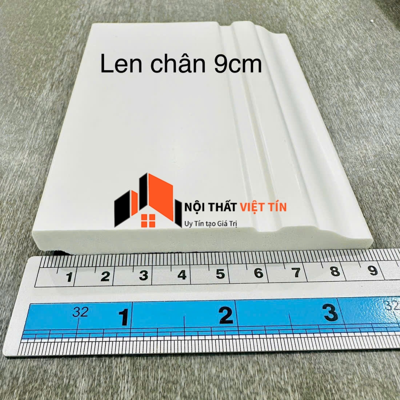 Len chân tường 12cm màu trắng